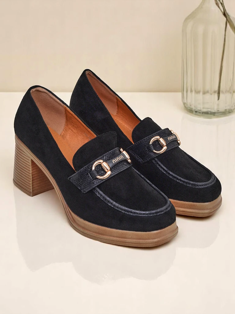 Royalfashion дамски лоуфъри с широк ток Apareus