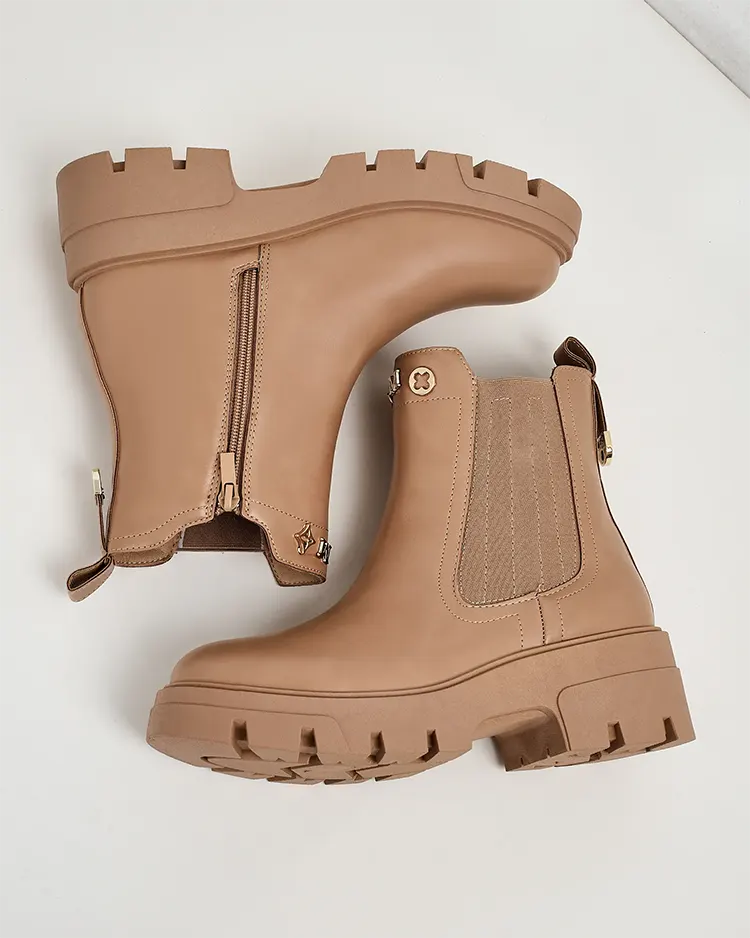 Royalfashion Дамски ботуши с по-дебела подметка Gegri