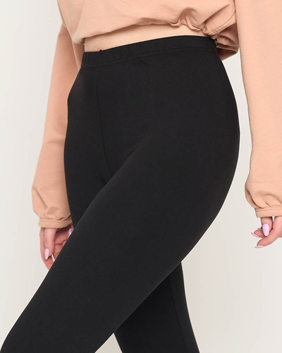 Czarne damskie legginsy - Odzież