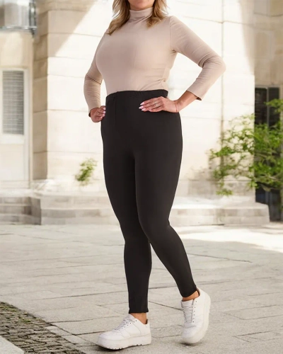 Черен класически дамски изолиран клин PLUS SIZE - Облекло