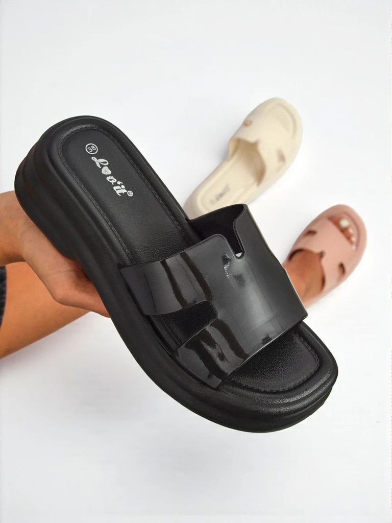 Royalfashion Дамски чехли на по-дебела подметка Nova Gloss