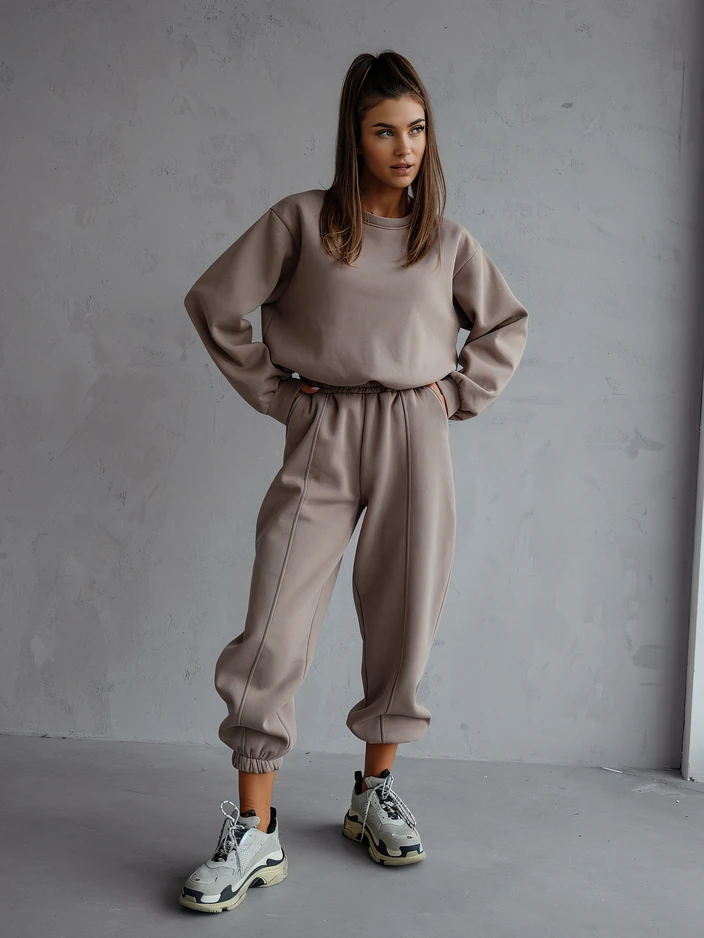 Royalfashion Комплект дамски памучен екип