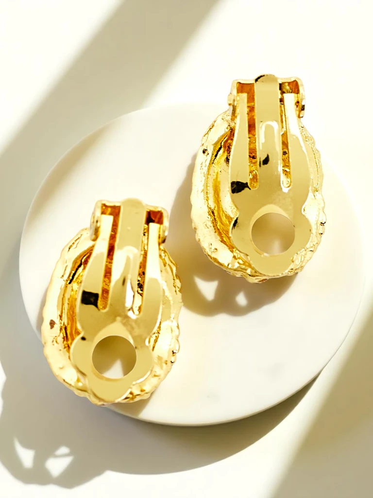 Royalfashion Дамски обеци на клипс с цирконий