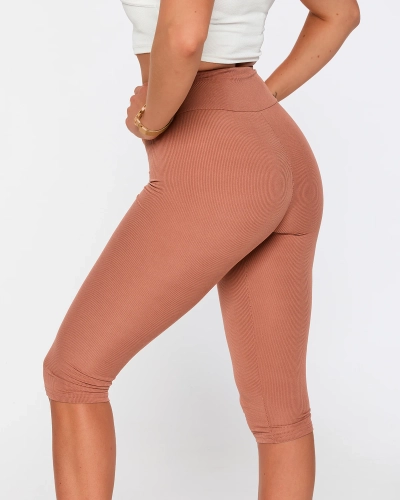 Кафяв дамски рипсен клин за колоездене - Облекло