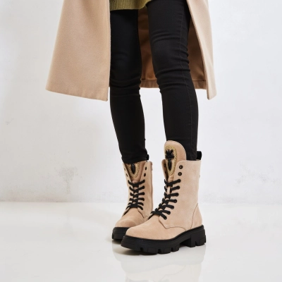 Royalfashion Еко-велурни дамски работни обувки Moxox