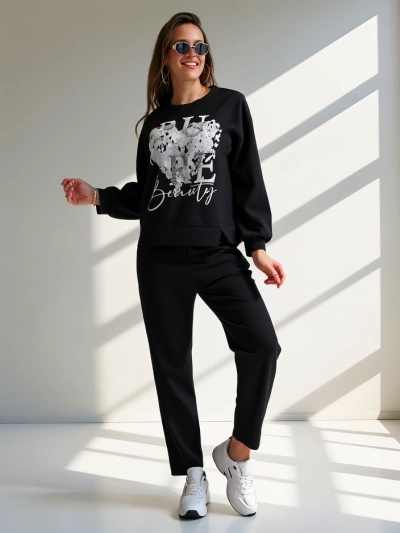 Royalfashion Женски комплект от вискоза с принт