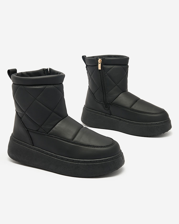 Royalfashion Черни дамски ботуши a'la snow boots Kacecica