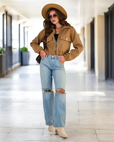 Royalfashion Дамско яке тип "бомбър"