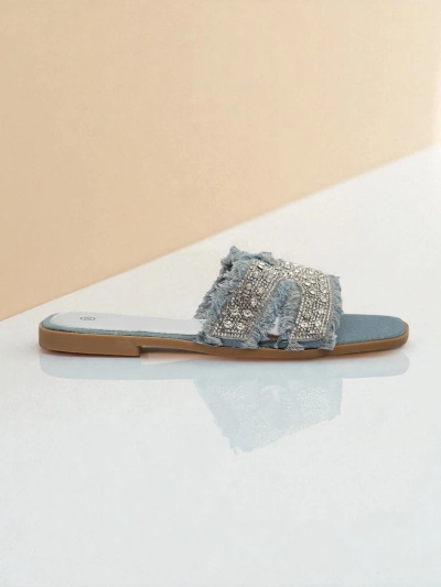 Royalfashion Дамски чехли с камъни CrystalEase