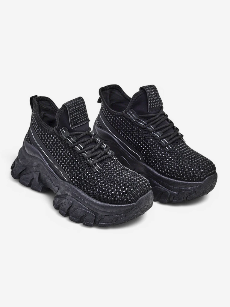 Royalfashion дамски спортни маратонки с камъни Блиско