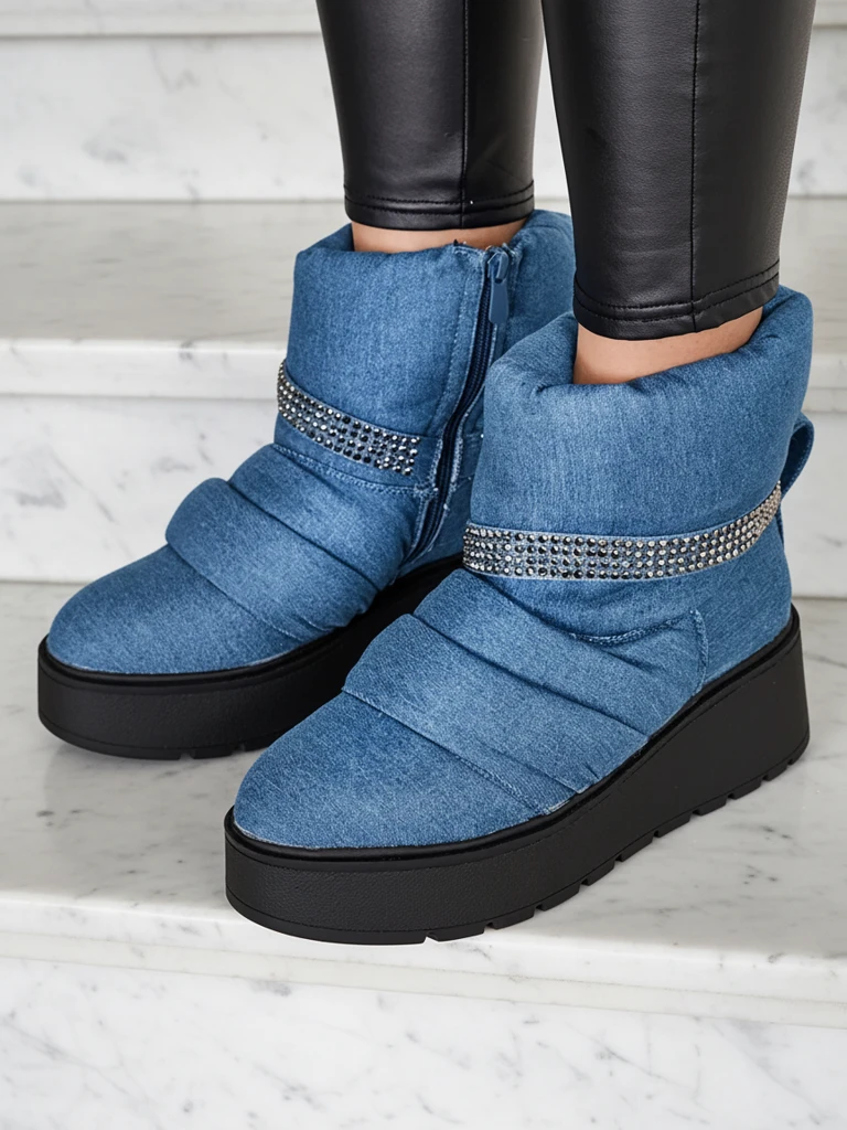 Royalfashion Дамски ботуши на платформа Renosi