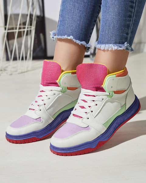 Дамски спортни маратонки в бяло и мента Aopp- Footwear