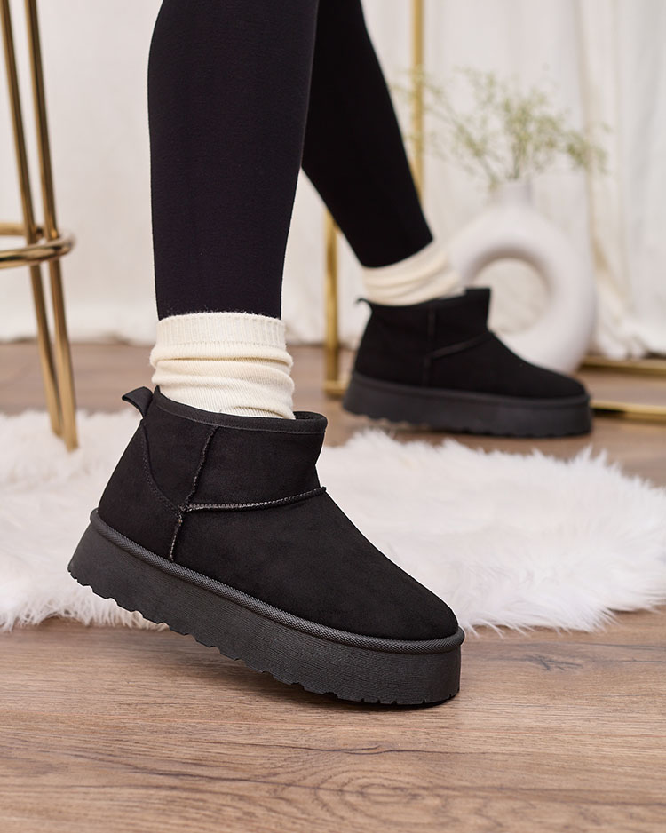 Royalfashion Черни дамски ботуши за сняг на платформа Ersinella