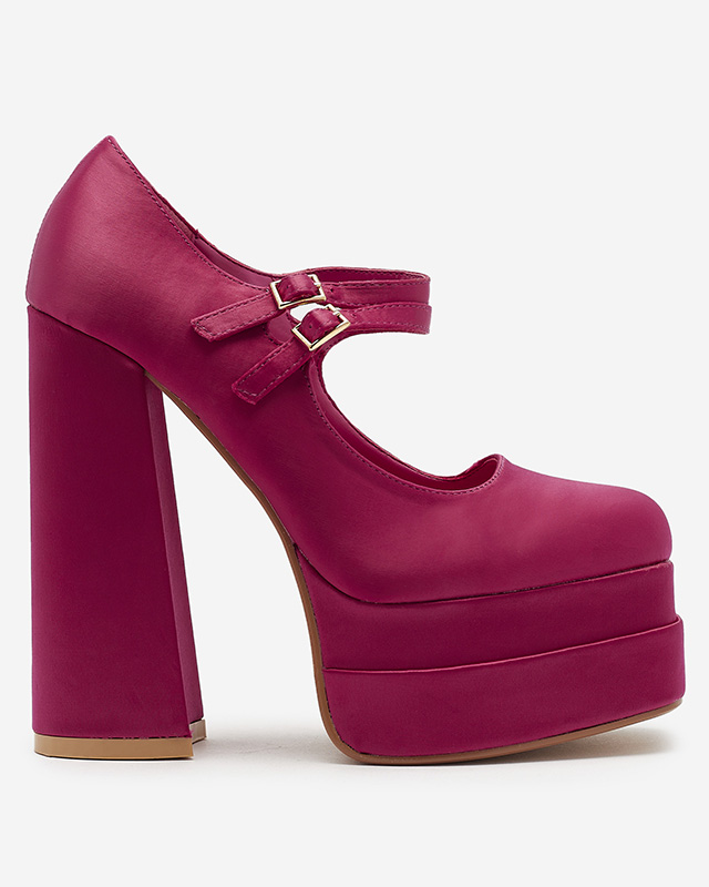 Фуксия дамски обувки с висок ток Elika - Обувки