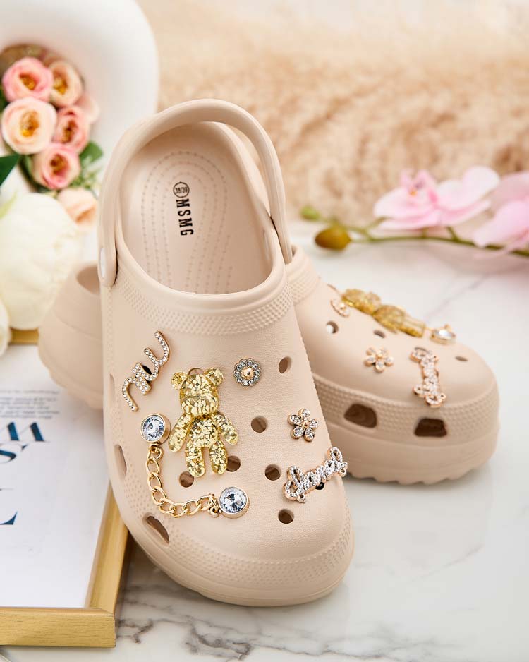 Royalfashion Дамски гумени джапанки с орнаменти Fescas