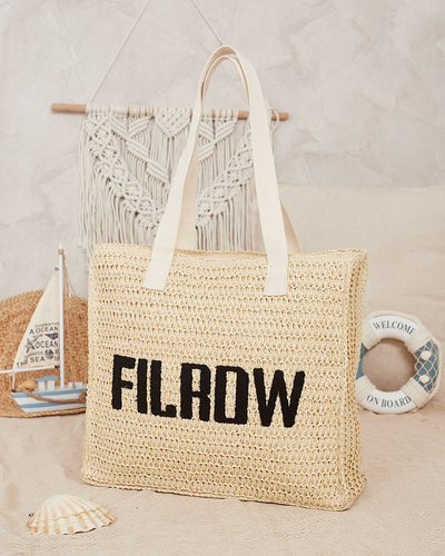 Royalfashion Голяма дамска чанта от слама