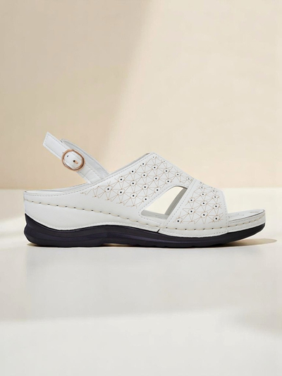 Royalfashion Дамски сандали с нисък клиновиден ток Comfort Chic