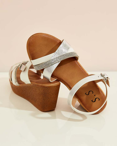 Royalfashion Дамски сандали с циркони Bozi