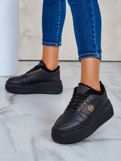 Royalfashion Затоплени дамски маратонки с кожа Rozit