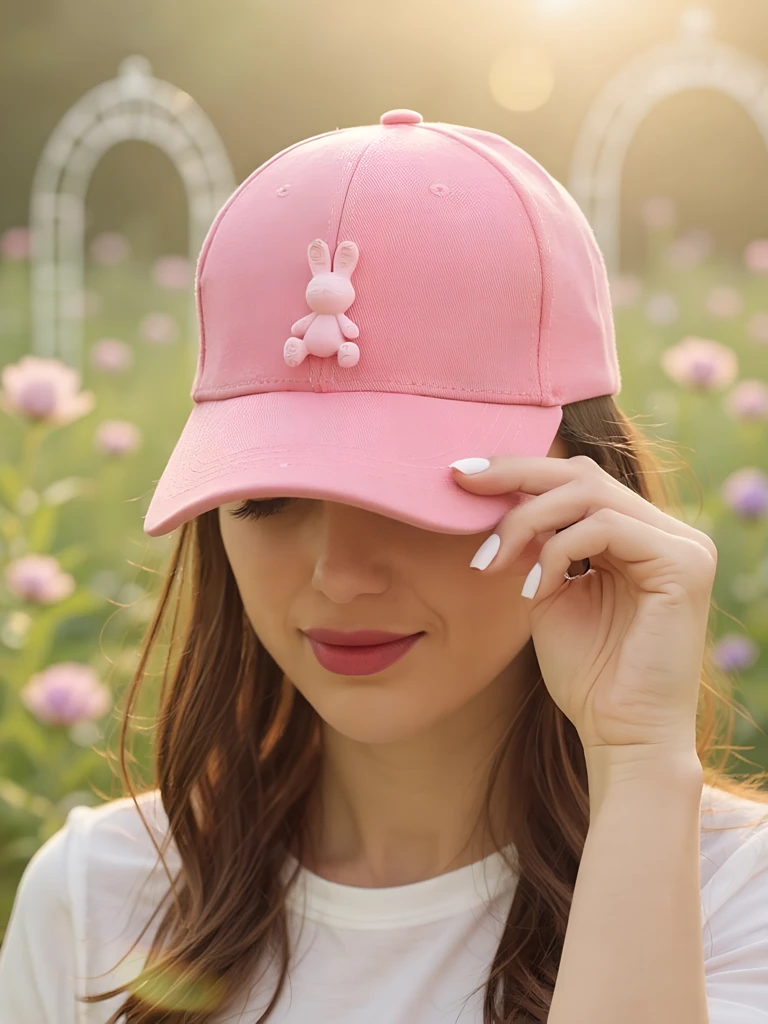 Royalfashion Шапка с козирка и заешка нашивка Chic