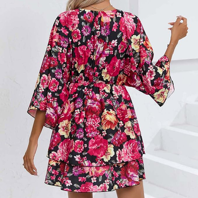 Royalfashion Дамска мини рокля с оригинален десен