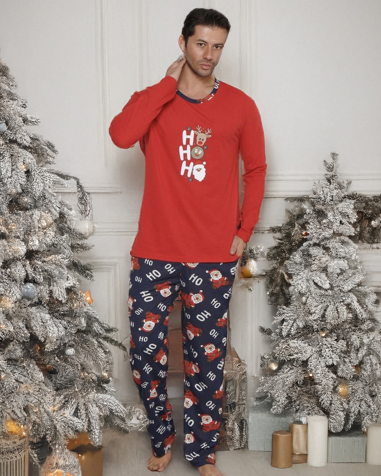 Royalfashion Коледни мъжки пижами две части