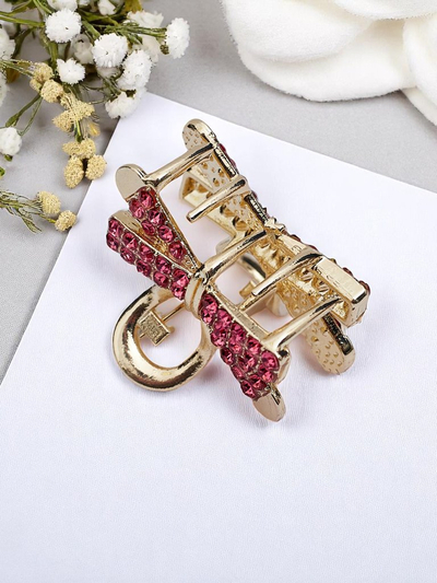 Royalfashion Фиба за коса с кристали Златна фиба