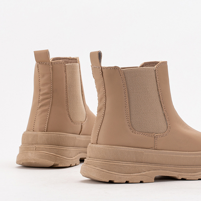 Brązowe botki damskie Covee - Obuwie