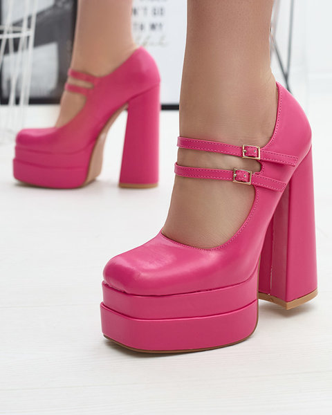 Фуксия дамски обувки с висок ток Edisa - Обувки