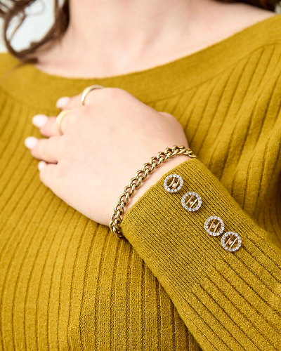 Royalfashion Зелен дамски пуловер на ребра