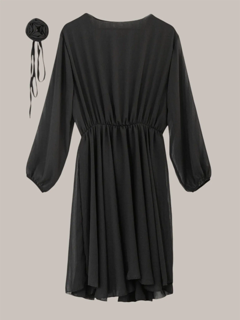 Роялфешън Класическа дълга дамска рокля до коленете