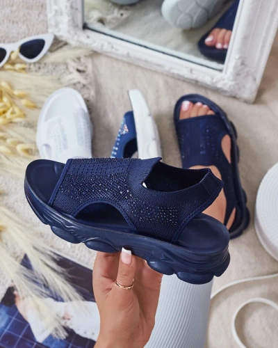 Royalfashion Дамски сандали с горна част от пайети