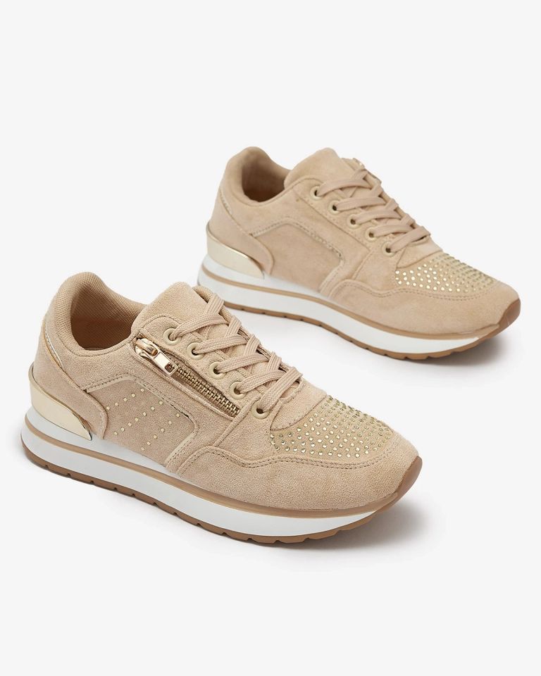 Дамски спортни обувки в светлокафяв цвят Vlindere - Обувки