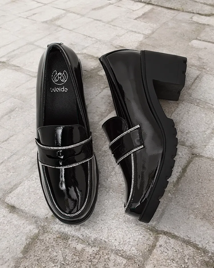 Дамски обувки на Royalfashion Patent Loafers Befies