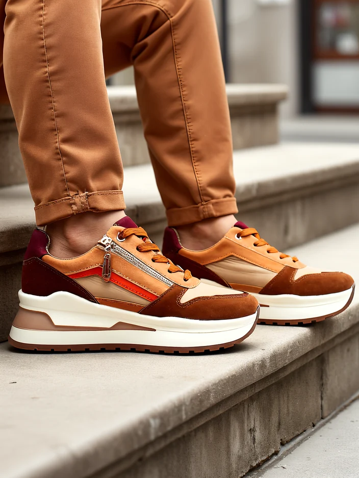 Royalfashion Дамски спортни обувки с скрит ток Bessase