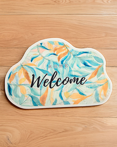 Royalfashion Цветна изтривалка за врата с цветя 40x60