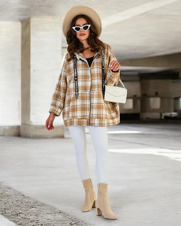 Royalfashion Дамско палто тип риза