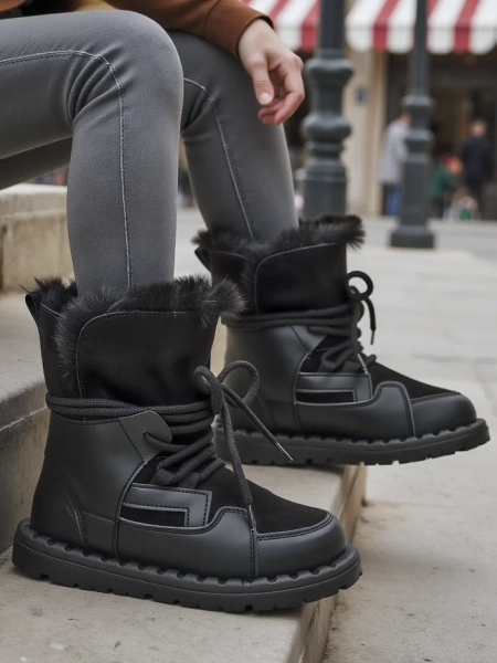 Royalfashion Женски снежни ботуши с връзки Viovi