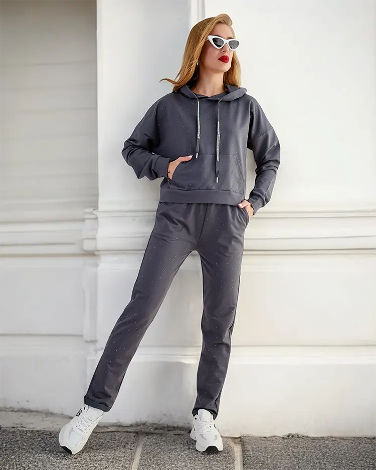 Royalfashion Памучен дамски комплект с потник