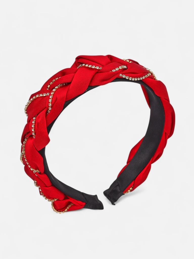 Royalfashion Лента за коса с плитка, украсена с цирконии