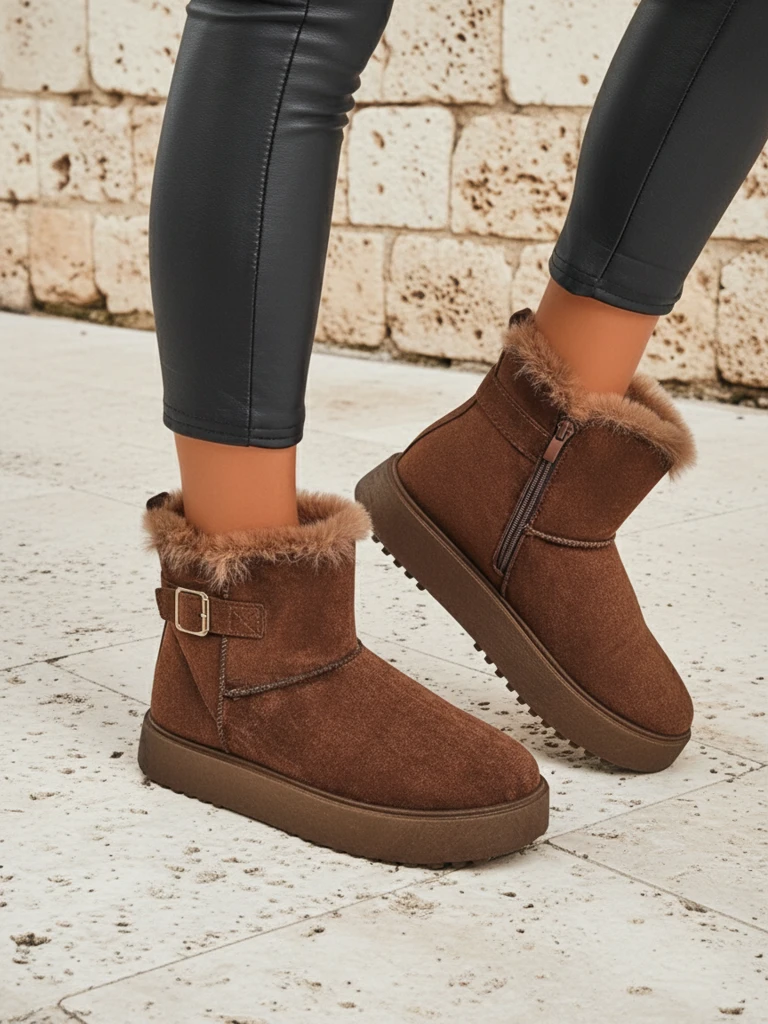 Royalfashion Къси дамски боти тип снегоходки Winter Crest