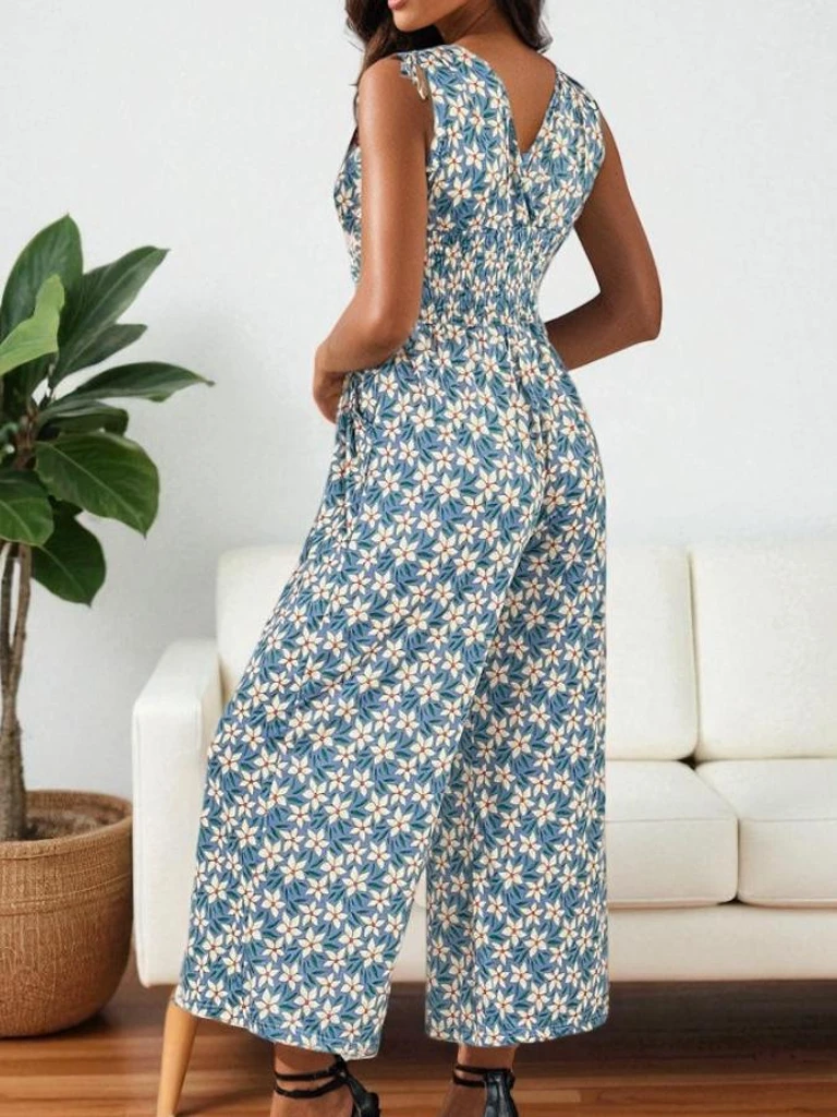 Royalfashion Дамски гащеризон с дълъг принт