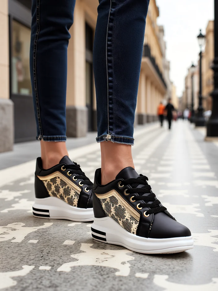 Royalfashion Женски спортни обувки с скрита платформа Jesioo