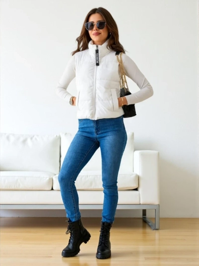 Royalfashion Дамско късо безръкавно яке