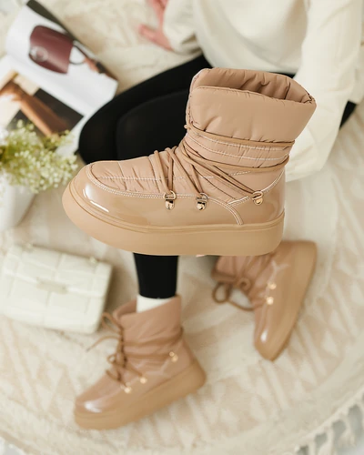 Royalfashion Дамски ботуши за сняг в кафяв цвят Dabenda