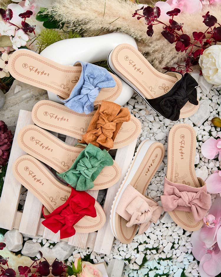 Royalfashion Дамски джапанки с панделка Erinner