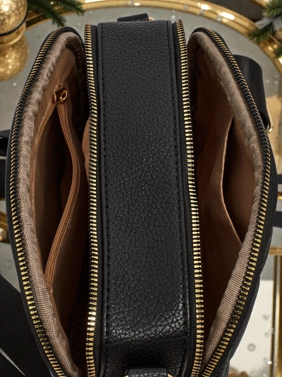 Малка дамска чанта от еко кожа Connere с капитониран ефект