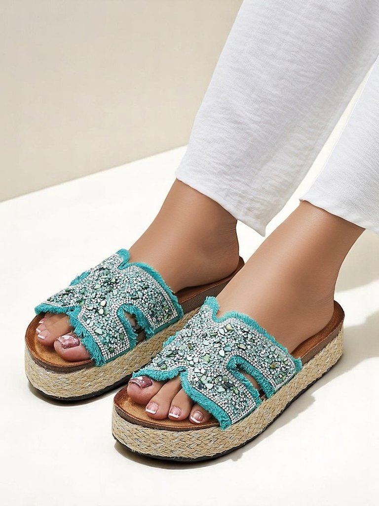 Royalfashion Дамски сандали с украси Candy Candy