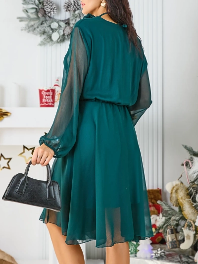 Royalfashion Класическа дамска рокля до коляно