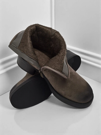 Дамски боти от еко велур с катарами Valtos